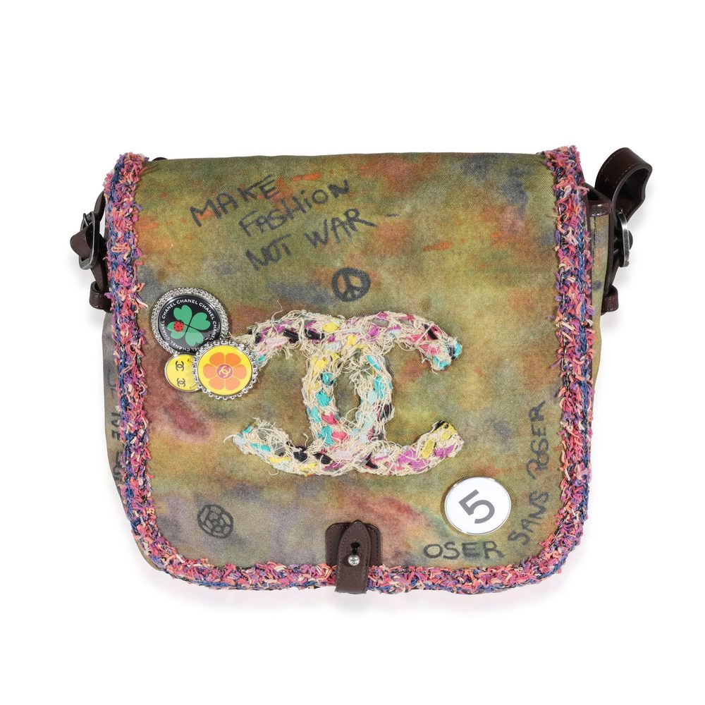 Chanel Multicolor Graffiti Canvas On The Pavements Small Messenger Bag